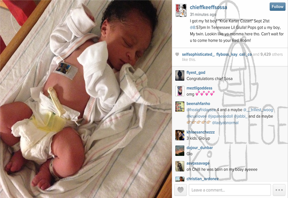 Chief Keef Celebrates Birth Of Baby Boy Krue Cozart Welcome To 